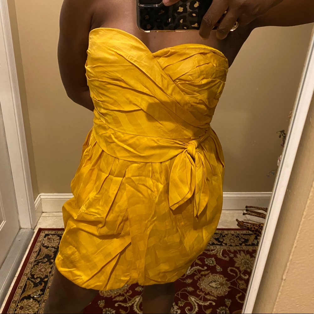 Marc by Marc Jacobs Yellow Wrap Balloon Dress